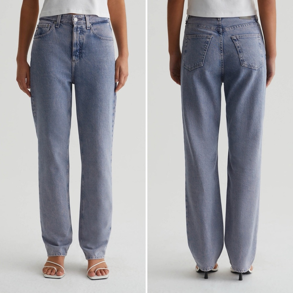 NEW AG Clove Relaxed Vintage Straight Jeans Moonwash Illusion Size 27 - Picture 3 of 12